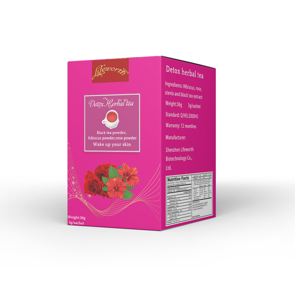 Lifeworth instant beauty detox hibiscus tea private label
