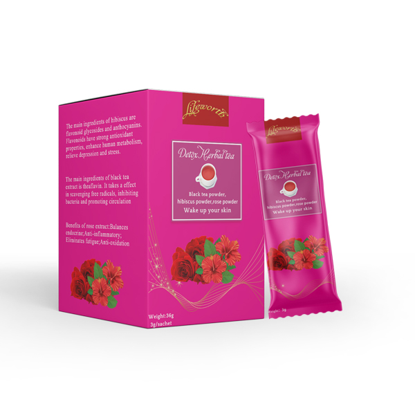 Lifeworth instant beauty detox hibiscus tea private label