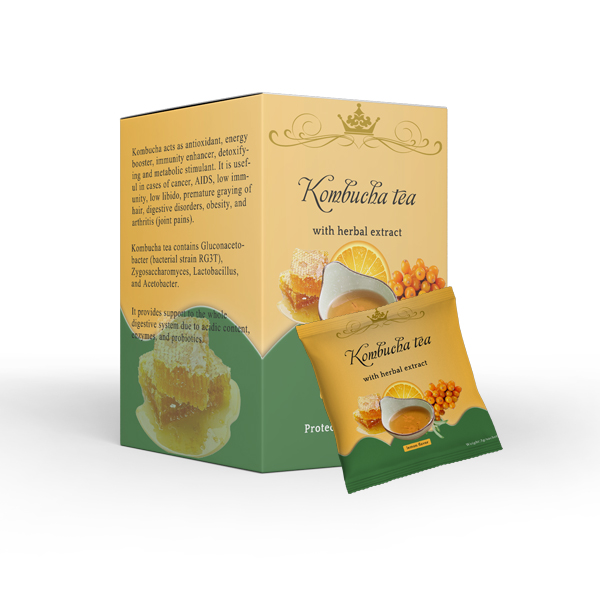 Lifeworth organic fermented kombucha bacteria tea drink with seabuckthorn for st