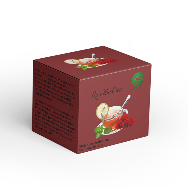 Lifeworth organic rose black tea bag