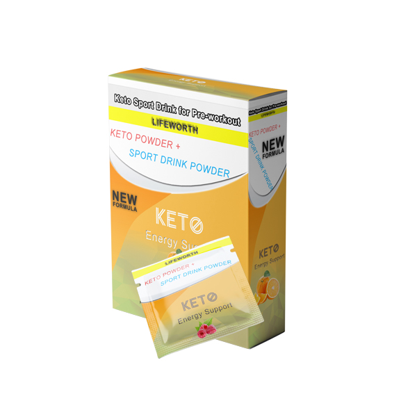 Lifeworth mct oil keto pre workout energy drink powder