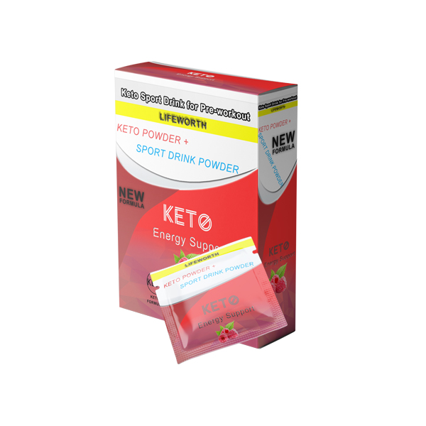 Lifeworth mct oil keto pre workout energy drink powder