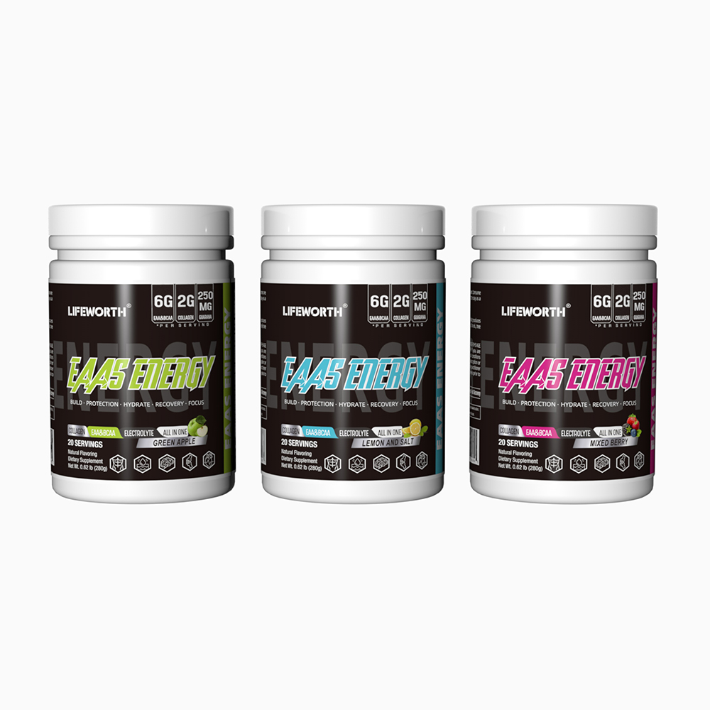 LIFEWORTH Lemon & Salt Amino Acids Energy Powder Drink with BCAA