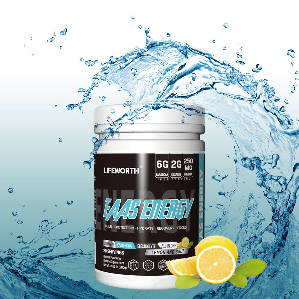 LIFEWORTH Lemon & Salt Amino Acids Energy Powder Drink with BCAA