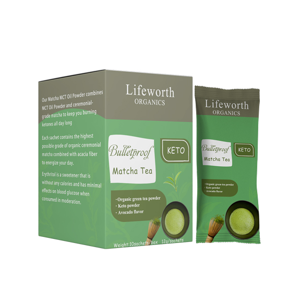 Lifeworth bulletproof matcha tea keto with mct powder