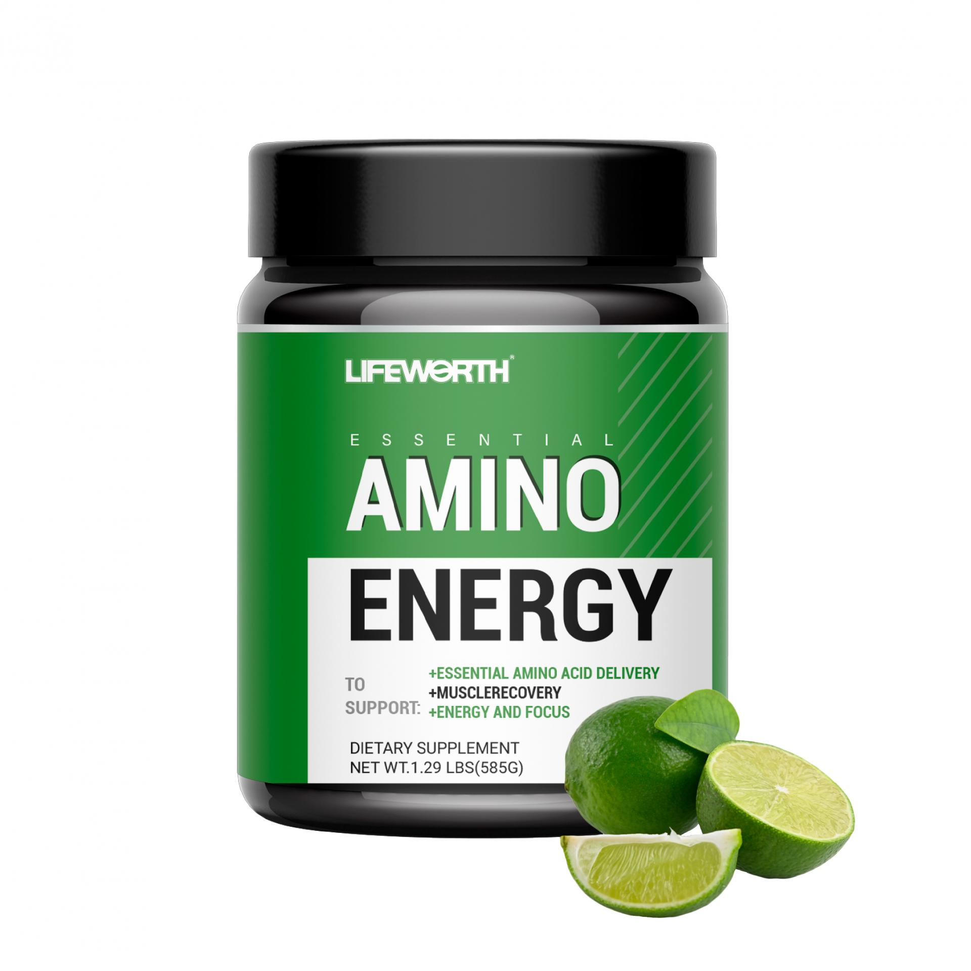 Amino Energy Pre Workout Powder, Energy Drink with Amino Acids, BCAA, L-Glutamine and L-Leucine, Food Supplement 