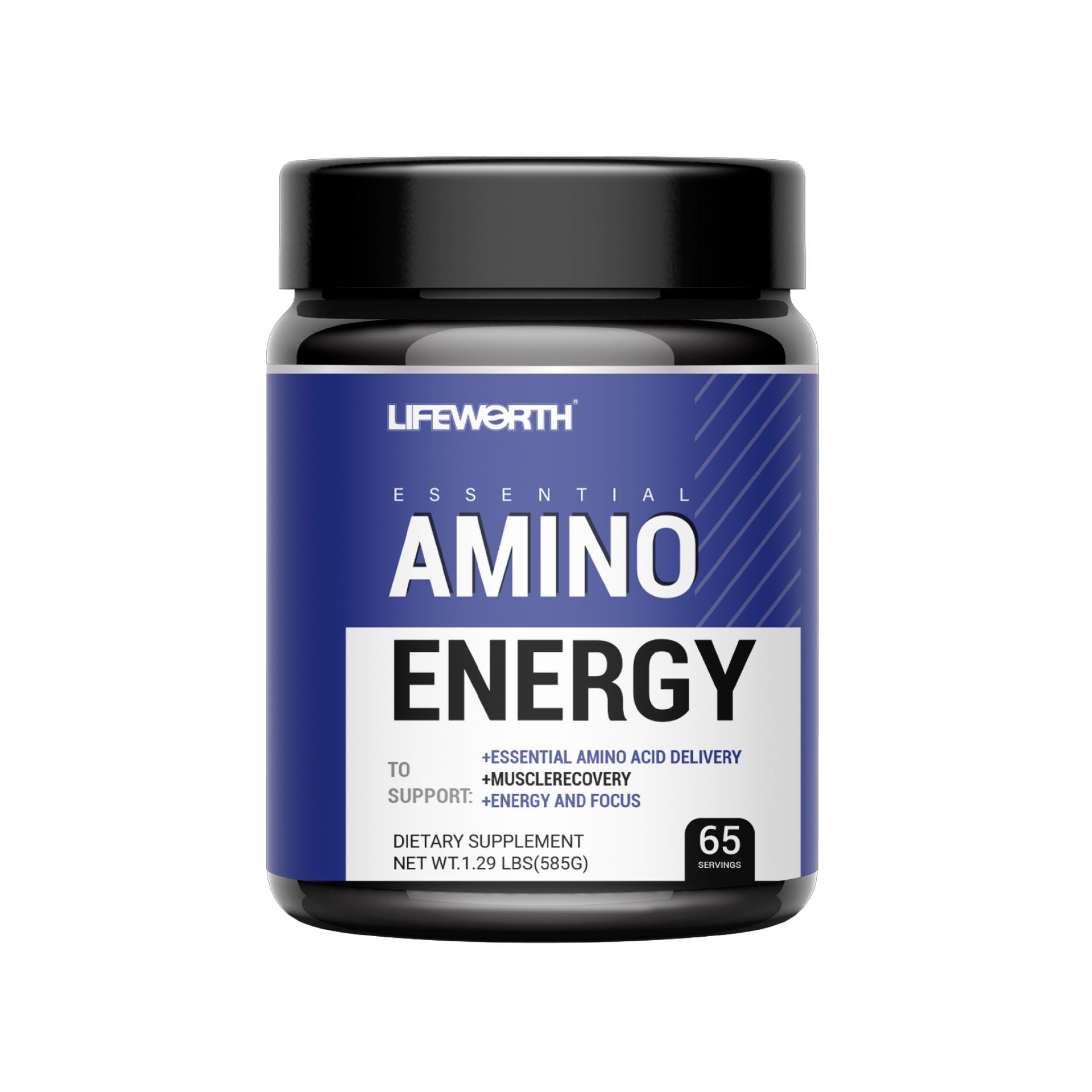 Amino Energy Pre Workout Powder, Energy Drink with Amino Acids, BCAA, L-Glutamine and L-Leucine, Food Supplement 