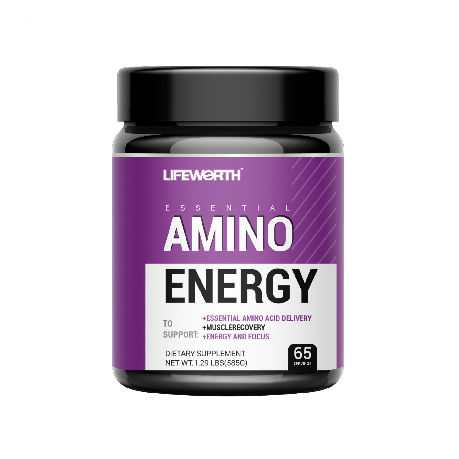 Amino Energy Pre Workout Powder, Energy Drink with Amino Acids, BCAA, L-Glutamine and L-Leucine, Food Supplement 