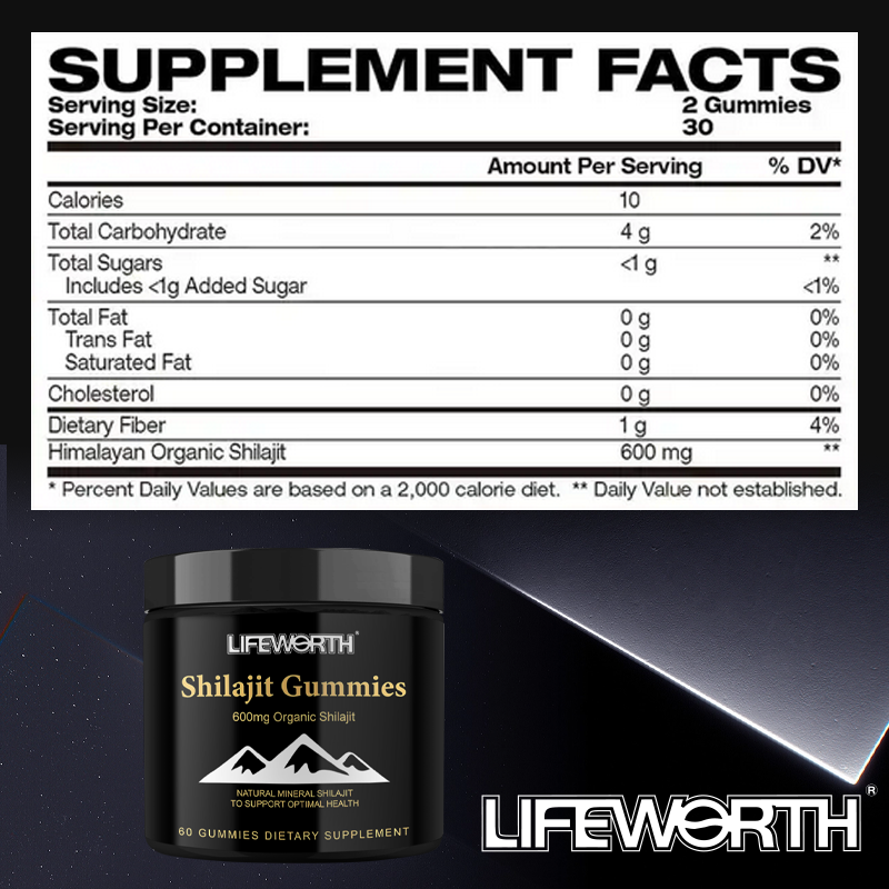 Shilajit Gummies Max Strength | Pure 100% Authentic Himalayan Origin | High Fulvic Acid Content | 85+ Minerals | Boosts Immunity & Energy Vegan | 60 Gummies