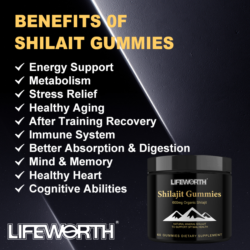 Shilajit Gummies Max Strength | Pure 100% Authentic Himalayan Origin | High Fulvic Acid Content | 85+ Minerals | Boosts Immunity & Energy Vegan | 60 Gummies