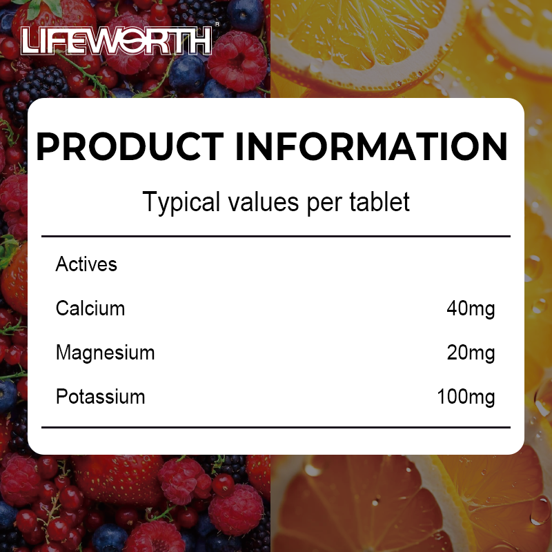 Lifeworth electrolyte drink essential minerals effervescent tablets