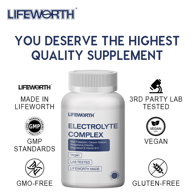 Electrolytes Complex - 120 High Strength Electrolyte Tablets - Enriched with Essential Minerals