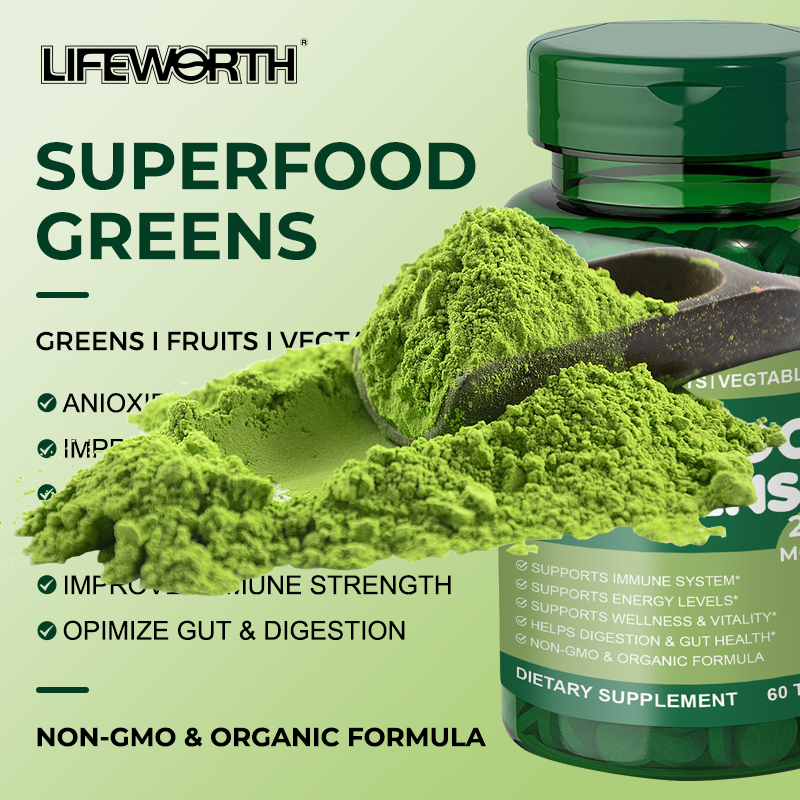 Detox 21 Super greens Multivitamin & Minerals Tablets.