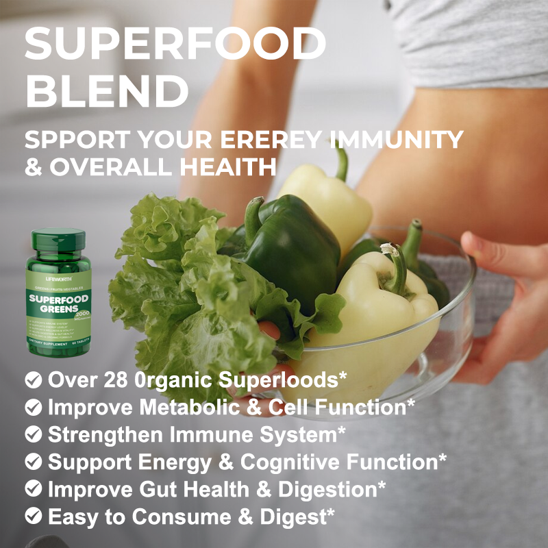 Detox 21 Super greens Multivitamin & Minerals Tablets.