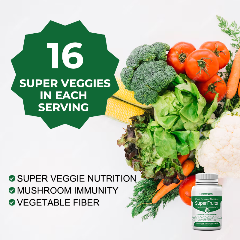 Super Greens Capsules Superfood Fruit Veggie Supplement - 28 Powerful Natural Ingredients with Alfalfa, Beet Root, Tart Cherry & Ginger for Immune & Energy Support, for Men Women, 60 Tablets
